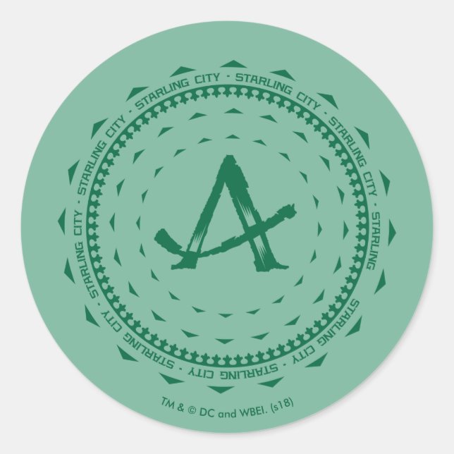 Pfeil | Starling City Arrow-Logo Runder Aufkleber (Vorderseite)