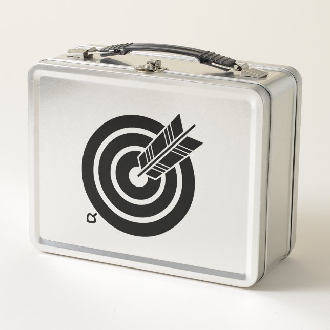 Pfeil traf ein rundes Ziel Lunch Boxes Metall Brotdose (Vorderseite)