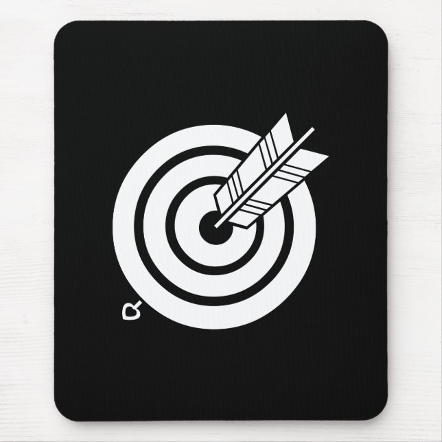 Pfeil traf ein rundes Ziel-Maus-Pads Mousepad (Vorne)