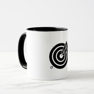 Pfeil trifft ein rundes Ziel Tasse