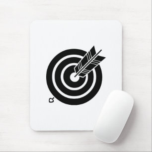 Pfeil trifft runde Zielmauspad Mousepad