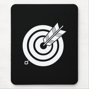 Pfeil trifft runde Zielmauspad Mousepad
