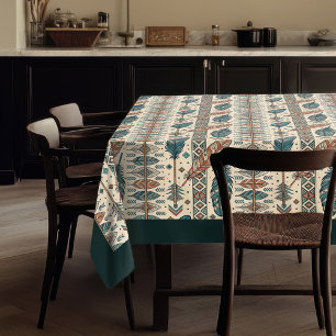 Pfeil- und Federdrucktablett - Tribal-Stil Tischdecke
