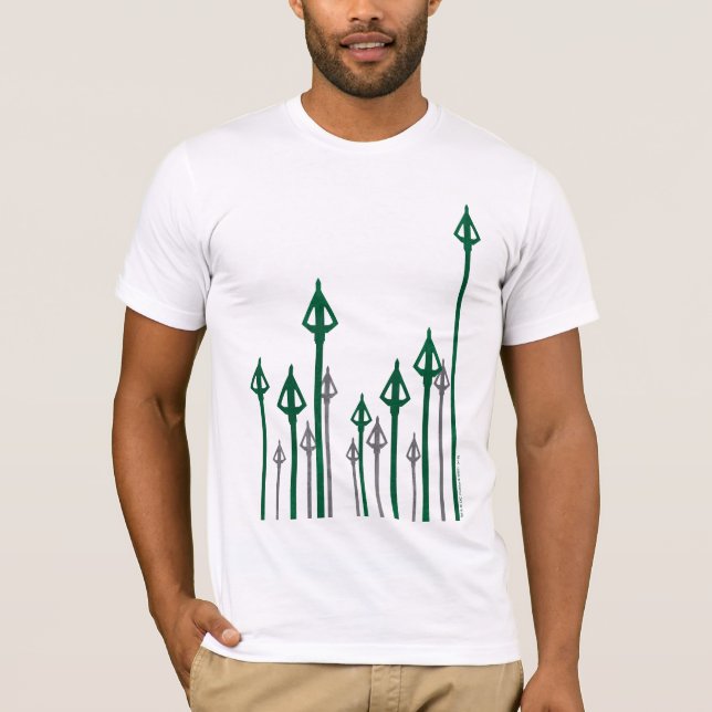 Pfeil | Vertikale Pfeile grafisch T-Shirt (Vorderseite)