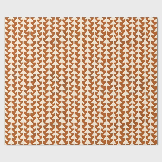 Pfeile auf Terracotta-Wrapping Paper Geschenkpapier (Saum)