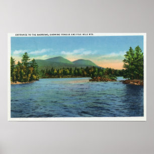 Pfeile Eintritt, Zunge und fünf Kilometer Poster