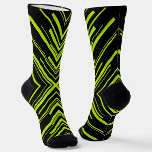 Pfeile in Kalkgrün und Schwarz Socken