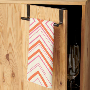 Pfeile in Rosa, Orange und Creme Geschirrtuch