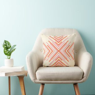 Pfeile in Rosa, Orange und Creme Kissen