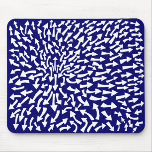 Pfeile - Weiß auf Dunkelblau 000066 Mousepad