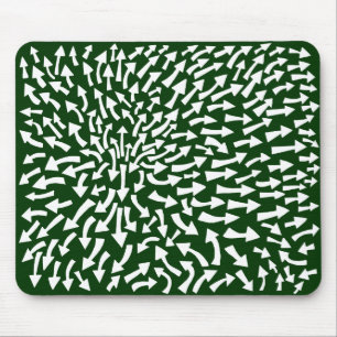 Pfeile - weiß auf dunkelgrün 003300 mousepad