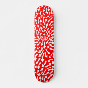 Pfeile - weiß auf Rot (70er Flashback) Skateboard