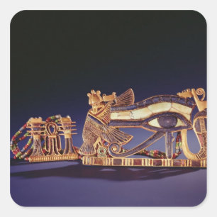 Pfeiler-Eichensektion und Hochzeitenaugenspektorin Quadratischer Aufkleber