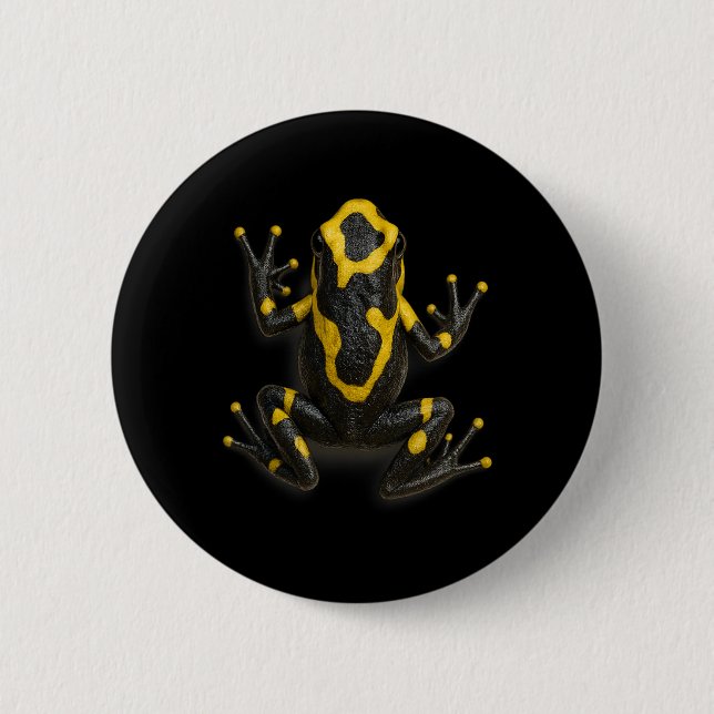 Pfeilgiftfrosch-Kletterdesign Realistischer Dschun Button (Vorderseite)