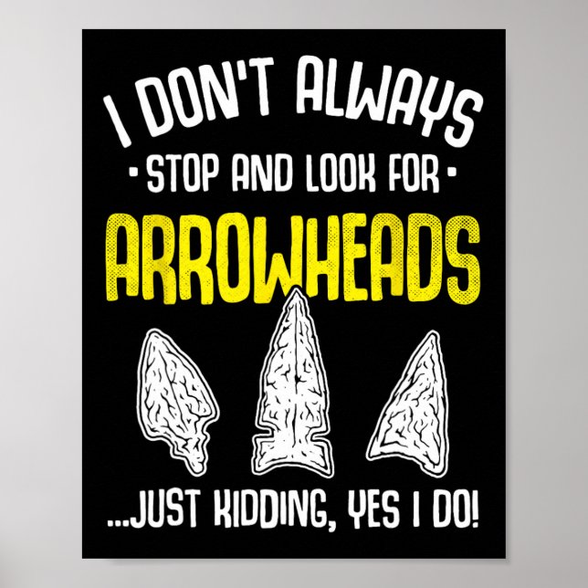 Pfeilspitzen Jagd Flint Sammeln von Flintknapping  Poster (Vorne)