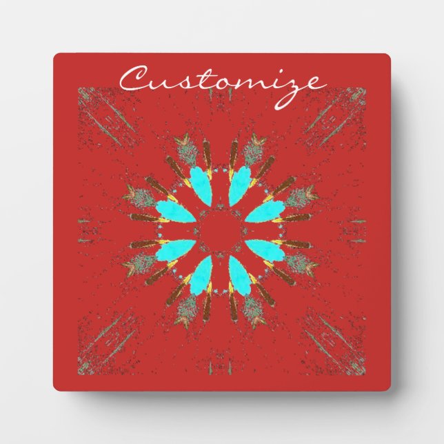 Pfeilspitzen Pow-wow Muster Thunder_Cove Fotoplatte (Vorderseite)