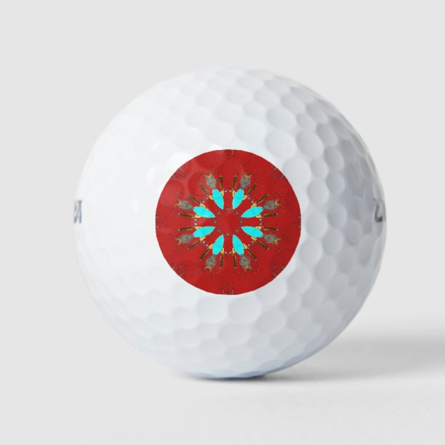 Pfeilspitzen Pow-wow Muster Thunder_Cove Golfball (Vorderseite)