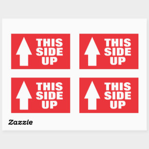 Pfeilsticker 'Diese Seite oben' für Umzug oder Ver Rechteckiger Aufkleber