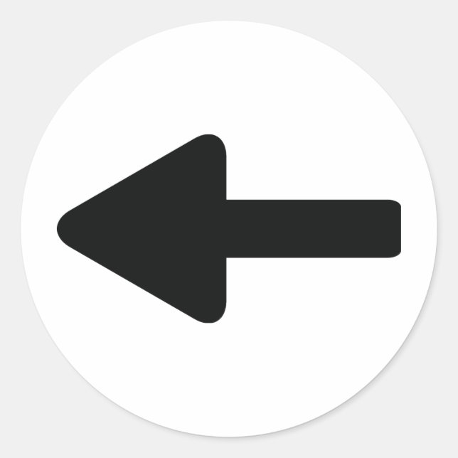 Pfeilsymbol Runder Aufkleber (Vorderseite)