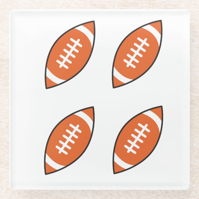 Pfeilwerfen der American Football Illustration Glasuntersetzer (Vorderseite)