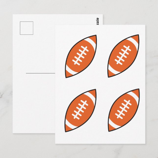 Pfeilwerfen der American Football Illustration Postkarte (Vorne/Hinten)