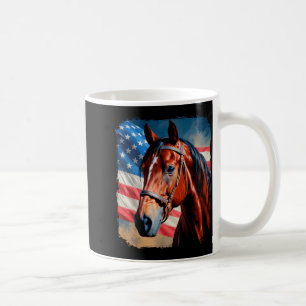 Pferd 4. Juli Patriotisches Pferd Amerikanische Fl Kaffeetasse