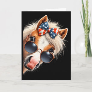 Pferd 4. Juli Patriotisches Pferd mit Bogen USA Am Karte