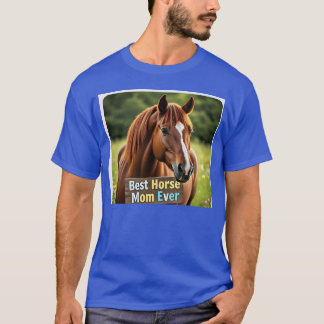 Pferd 6 beste Pferdemutter aller Zeiten Geschenk T-Shirt