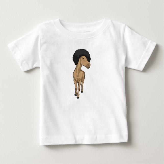 Pferd Afro Baby T-shirt (Vorderseite)