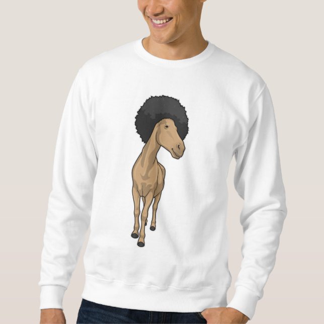 Pferd Afro Sweatshirt (Vorderseite)
