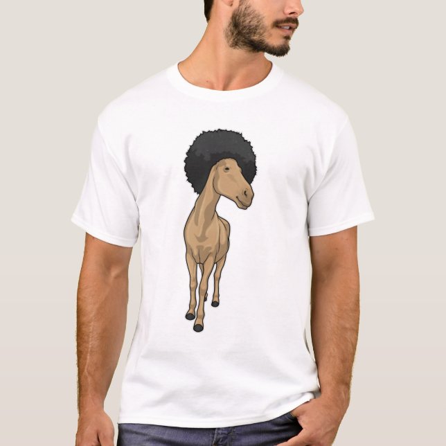 Pferd Afro T-Shirt (Vorderseite)
