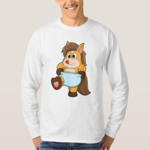 Pferd als Baby mit Windeln T-Shirt