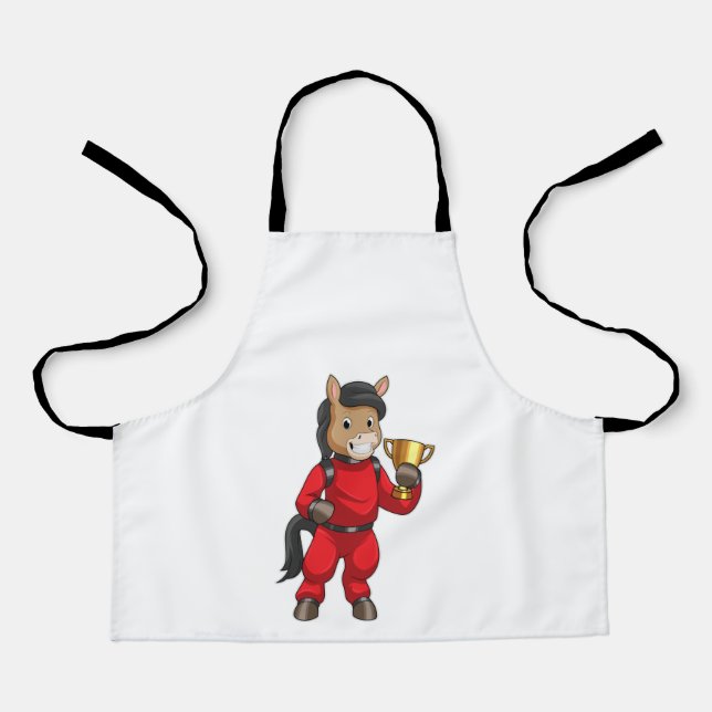 Pferd als Champion mit Trophäe Schürze (Vorderseite)