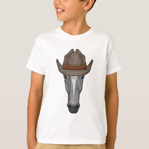 Pferd als Cowboy mit Hut T-Shirt