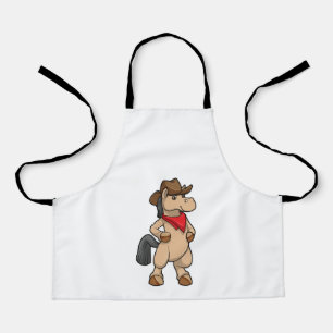 Pferd als Cowboy Schürze