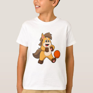 Pferd als Fußballspieler mit Fußball T-Shirt