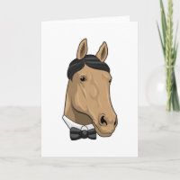 Pferd als Gentleman mit Bow-Krawatte
