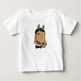 Pferd als Gentleman mit Fliege Baby T-shirt
