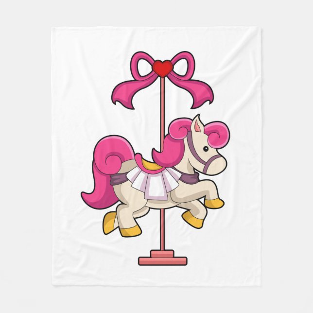 Pferd als Karussellpferd.PNG Fleecedecke (Vorderseite)