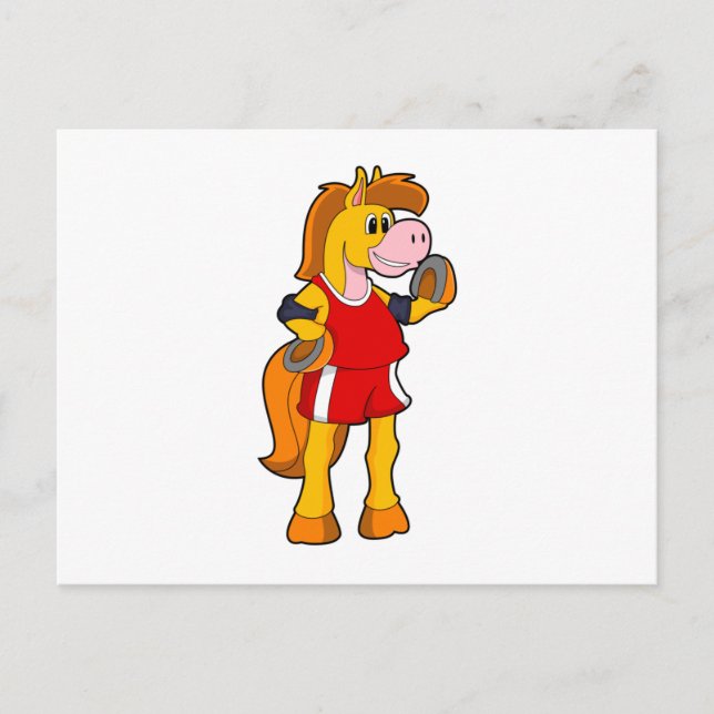 Pferd als Läufer Postkarte (Vorderseite)