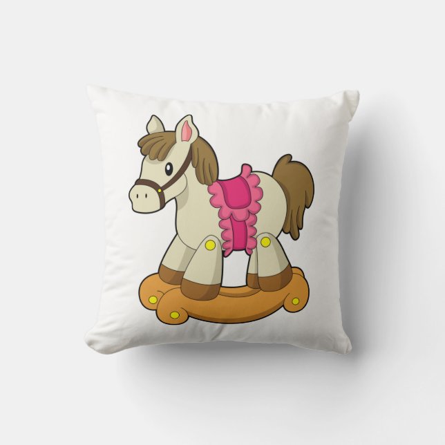 Pferd als Rockpferd.PNG Kissen (Vorderseite)