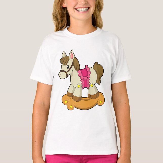 Pferd als Rockpferd.PNG T-Shirt (Vorderseite)