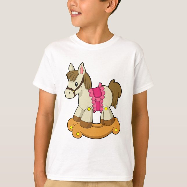 Pferd als Rockpferd.PNG T-Shirt (Vorderseite)
