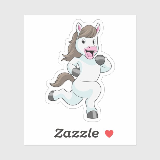 Pferd als Runner beim Laufen Aufkleber (Blatt)