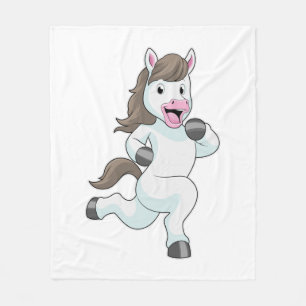 Pferd als Runner beim Laufen Fleecedecke