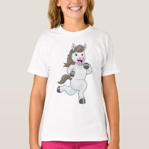 Pferd als Runner beim Laufen T-Shirt
