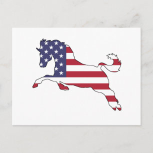 Pferd "Amerikanische Flagge" Postkarte