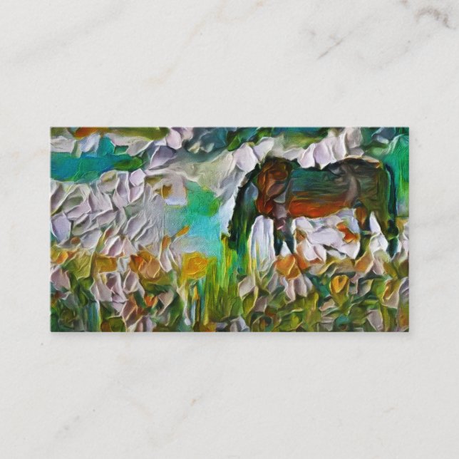 Pferd auf dem Gebiet Visitenkarte (Vorderseite)