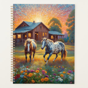 Pferd auf der Farm Wildblumenwiese Planer