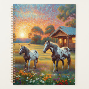 Pferd auf der Farm Wildblumenwiese Planer